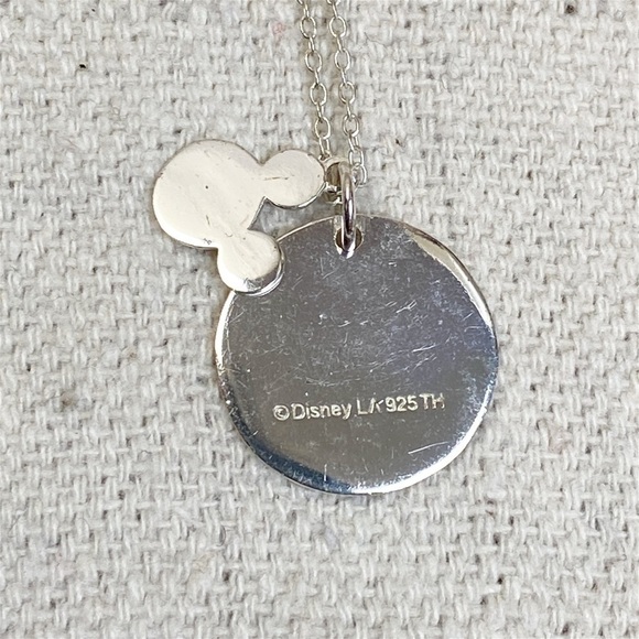 Sterling Silver Two Piece Disney® Laughter is Timeless Mickey Mouse Necklace - Picture 4 of 8